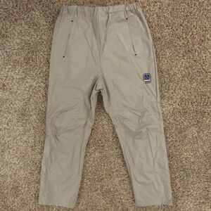 Eddie Bauer Vintage 90s Pants Men's Medium Beige Rain Waterproof Outdoors PVC